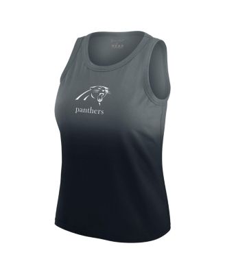 Women's x Gracie Hunt Black Carolina Panthers Ombre Tank Top