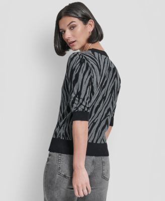 Women's Colorblock Short Sleeve Sweater