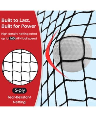 10x7ft Heavy Duty Golf Practice Net - Includes Mat, Target Cloth, 8 Tees, 6 Balls & Carry Bag, for Backyard, Indoor & Outdoor Training