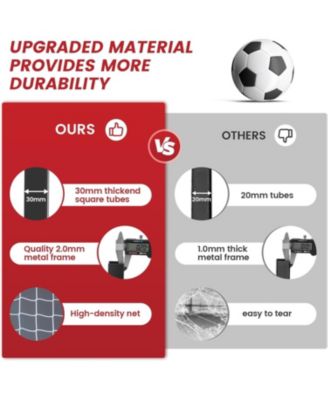 12x6FT Soccer Goal - Easy Setup, Portable with Upgraded Collapsible Metal Base - Includes Carry Bag, for Backyard, Indoor & Outdoor Practice