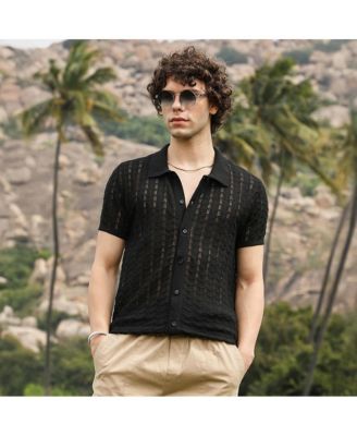 Men's Spear-Knit Slim-Fit Shirt