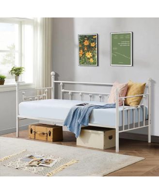 Metal Daybed Frame with Farmhouse Design, Ideal for Cozy Living Spaces