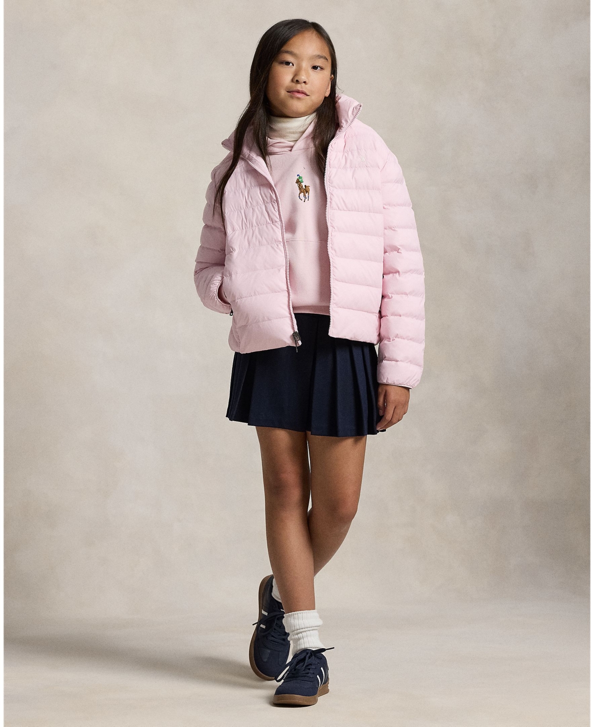 Polo Ralph Lauren Quilted Bomber Jacket In Pink