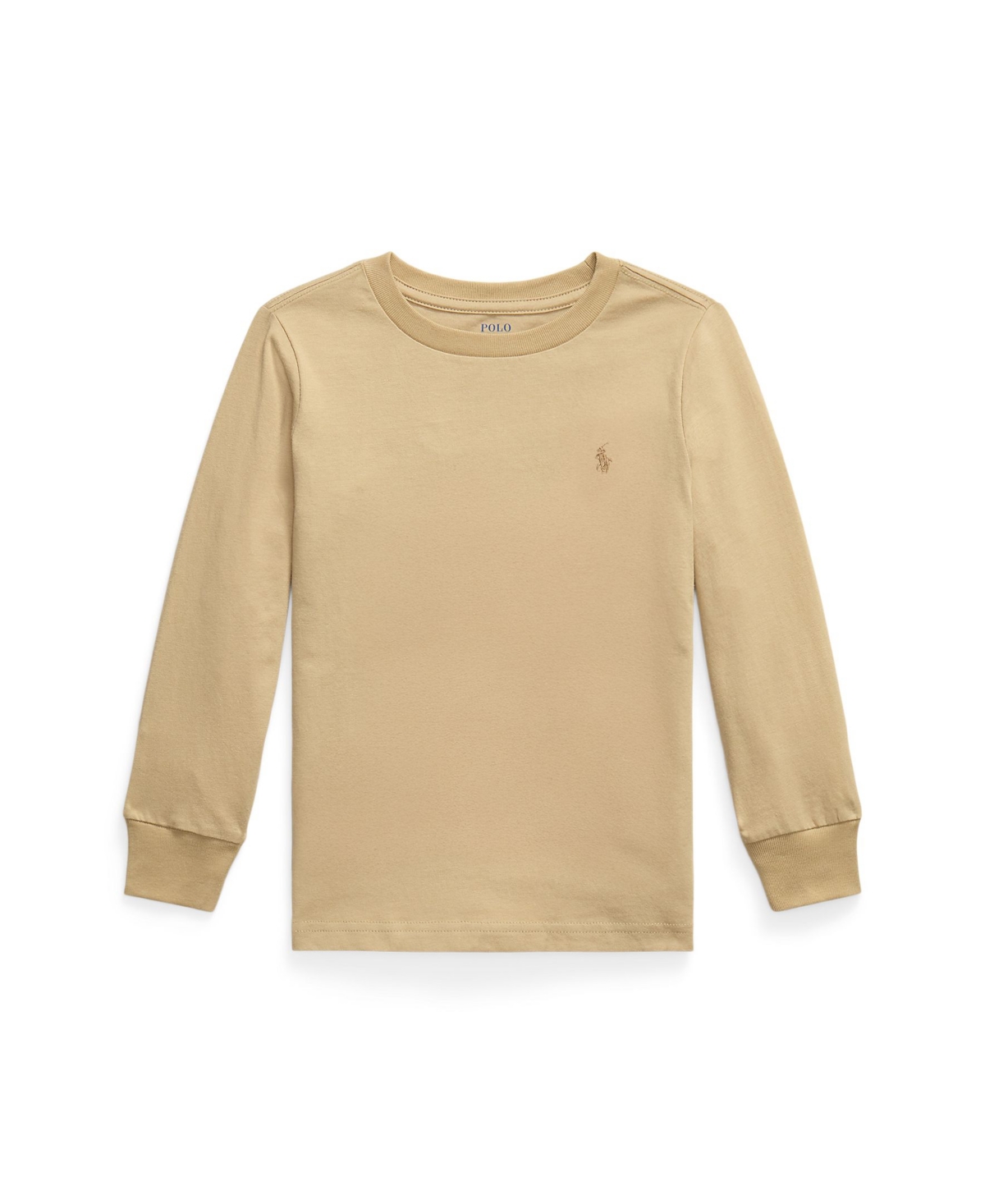 Polo Ralph Lauren Toddler And Little Boys Cotton Jersey Long Sleeve T-shirt In Brown