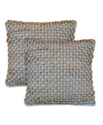 Jada Jute 2-Pc. Decorative Pillows Set, 18" x 18"