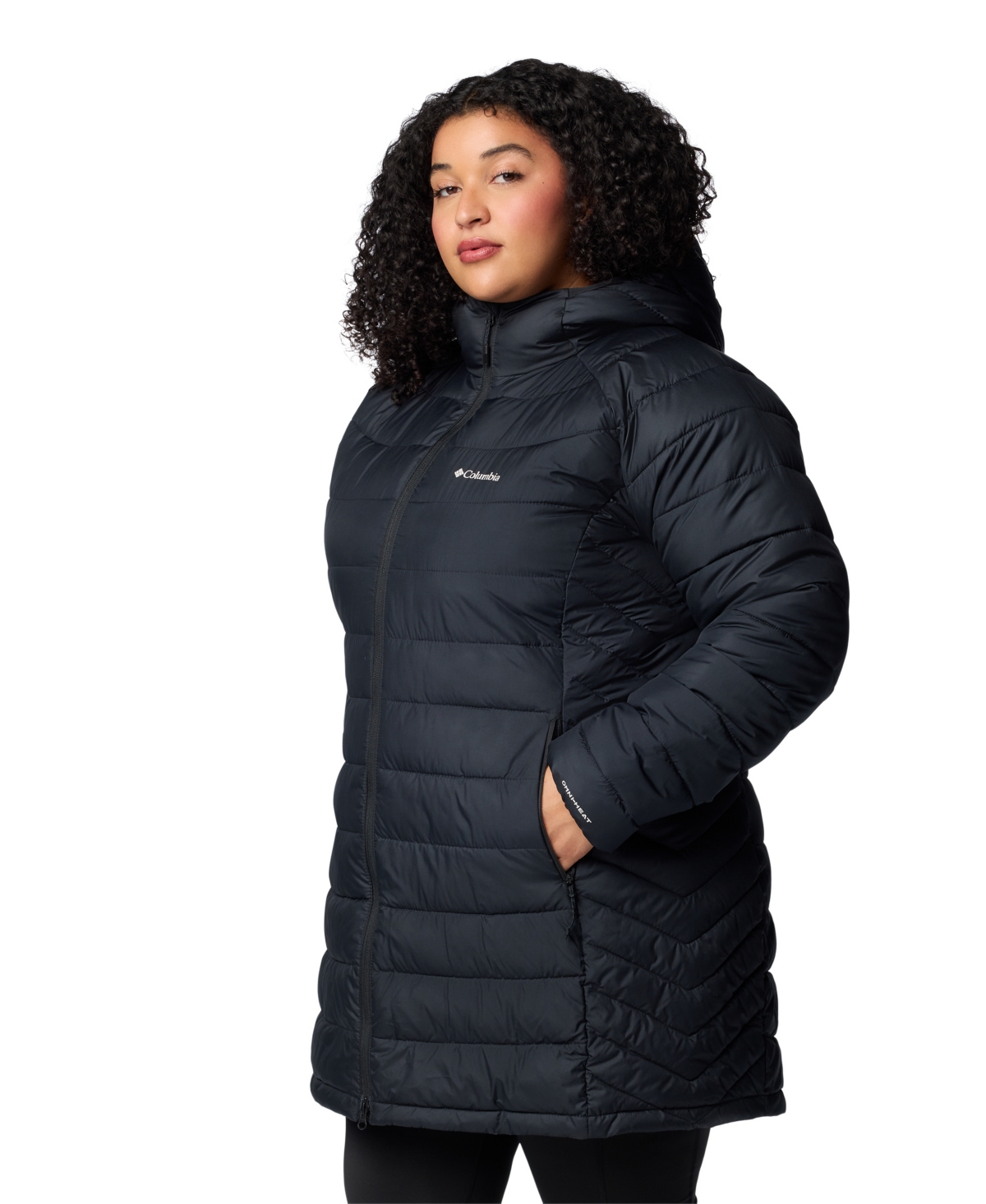 Columbia Plus Size Powder Lite Ii Mid Jacket In Black
