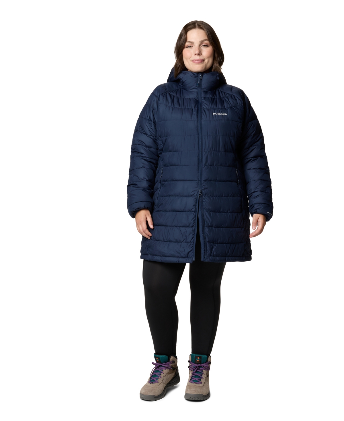 Columbia Plus Size Powder Lite Ii Mid Jacket In Blue