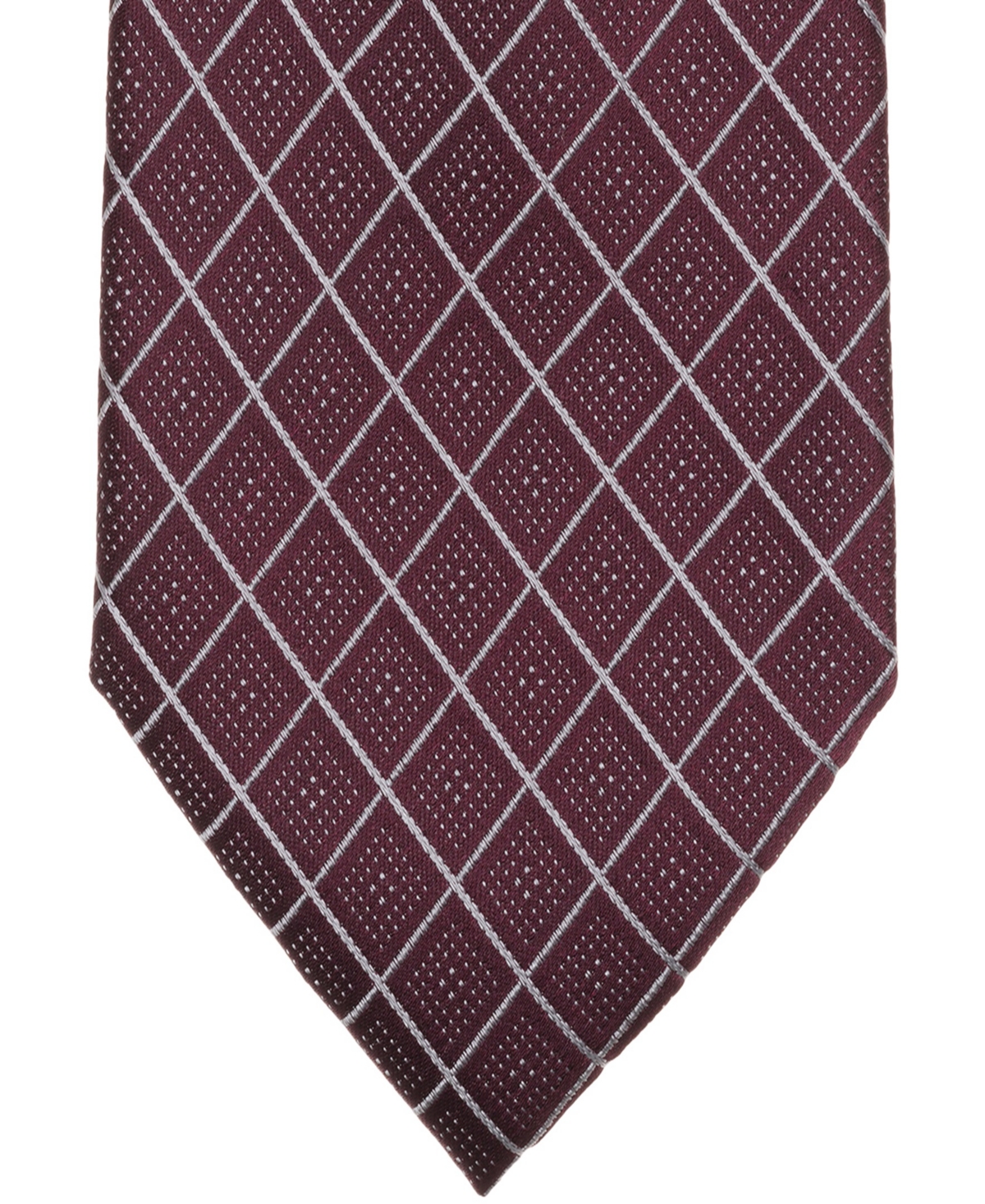 Michael Kors Men's Grid Classic Tie In Burgundy