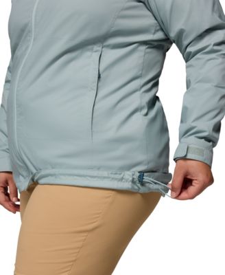 Plus Size Switchback Lined Long Zipper Jacket