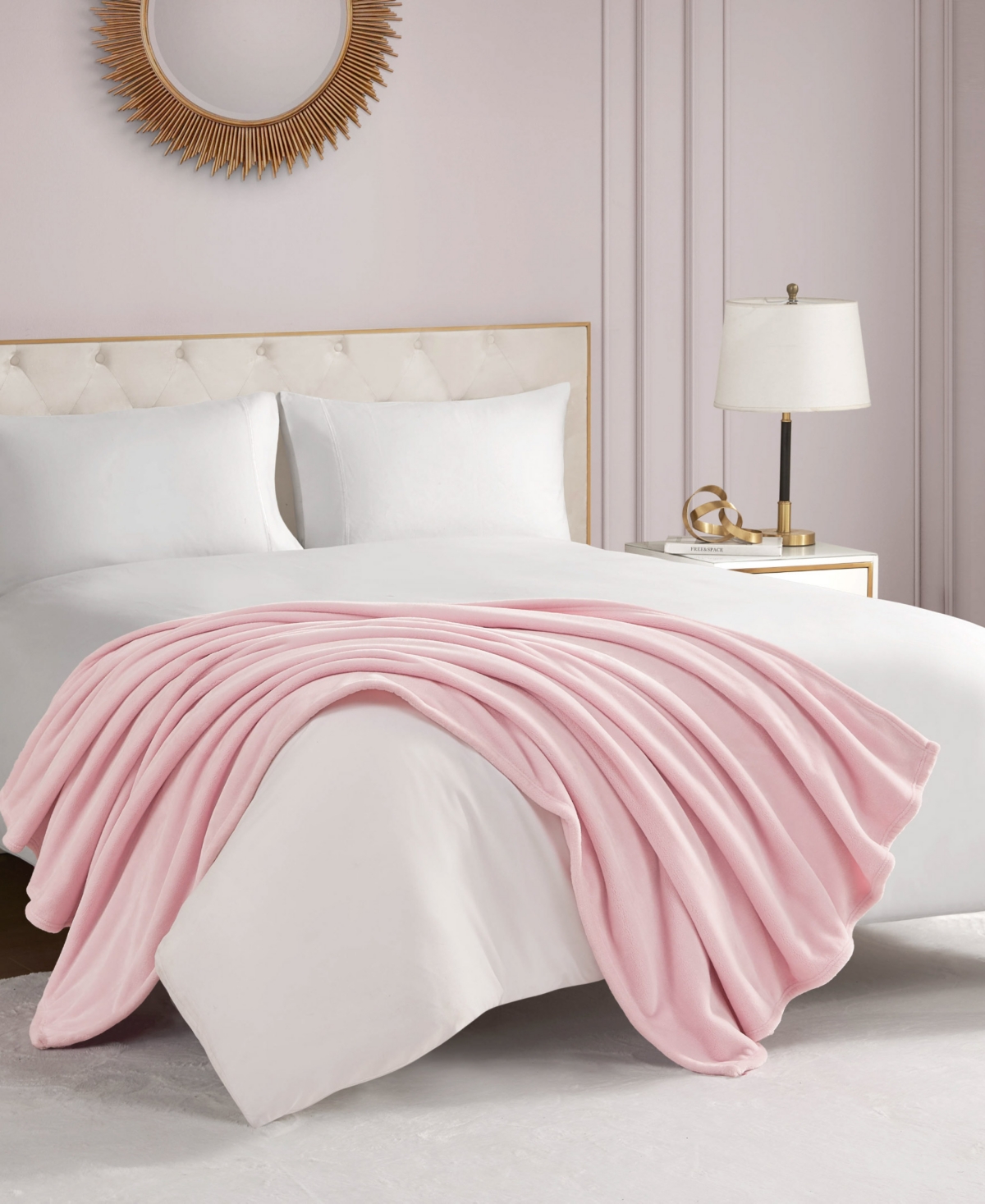 Juicy Couture Plush Throw, 50" X 70" In Pink