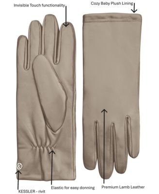 Women`s extra long Premium Lamb Leather Touchscreen Gloves "KEIRA"