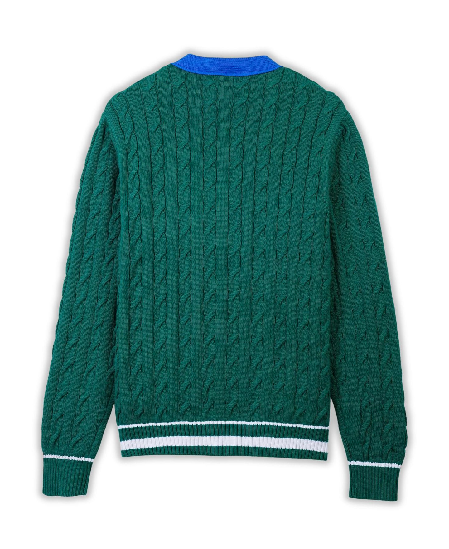 Мужской кардиган Members Only Cable Knit, цвет: Зелёный — фото 8