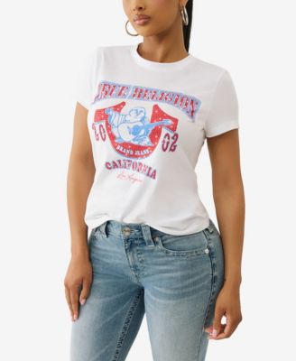 Women's Buddha Crystal Crew Neck T-Shirt