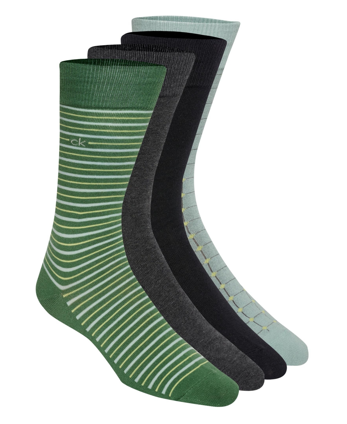Calvin Klein Men's 4-pack Assorted Crew Socks Set In Multi