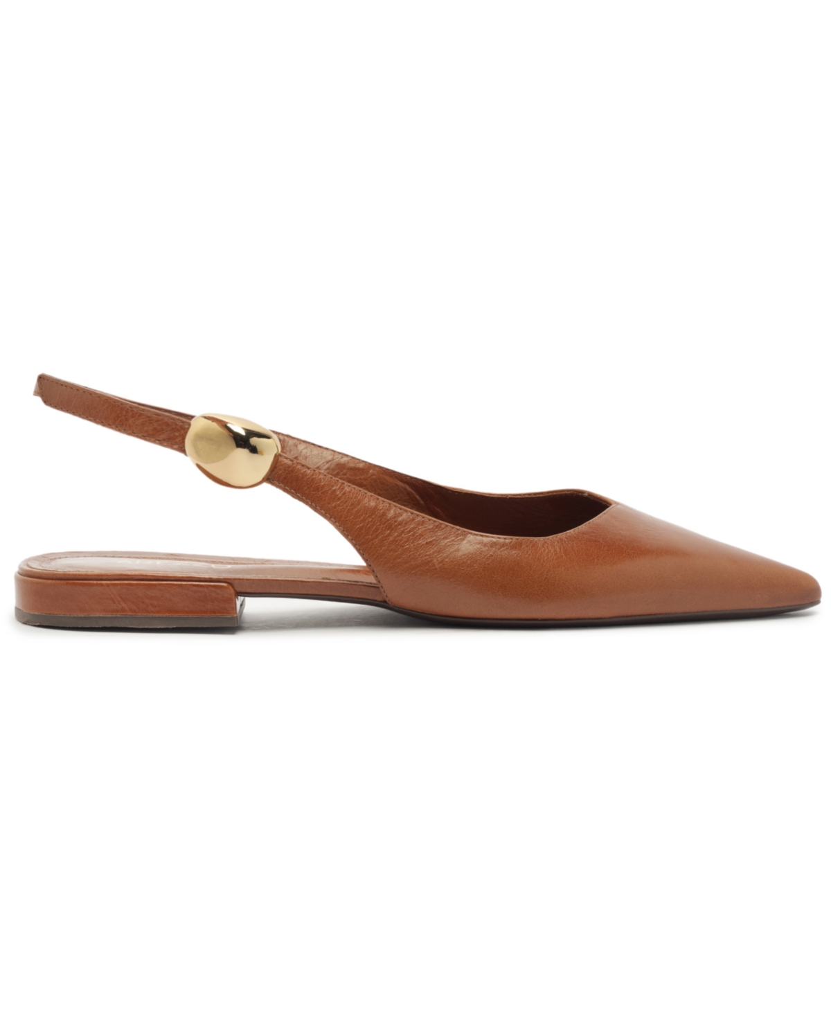 Arezzo Farrah Slingback Pointed Toe Flat In Brown