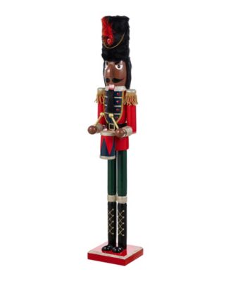 36.5" Wooden Christmas African Soldier Nutcracker