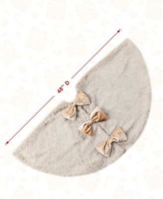 48" Reversible Korean Fleece Christmas Tree Skirt