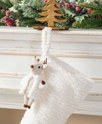 21" Plush Christmas Stocking with Complimentary Reindeer Ornament