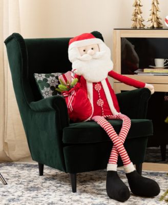 60" Christmas Oversized Fabric Santa with Dangle Legs