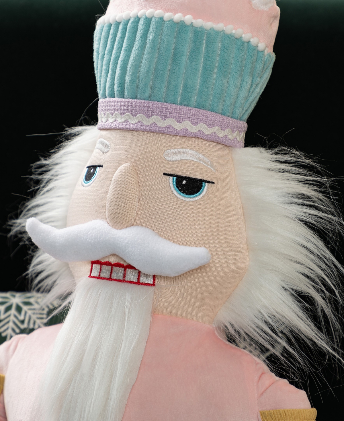 Glitzhome 60" Christmas Oversized Fabric Nutcracker With Dangle Legs In Multi