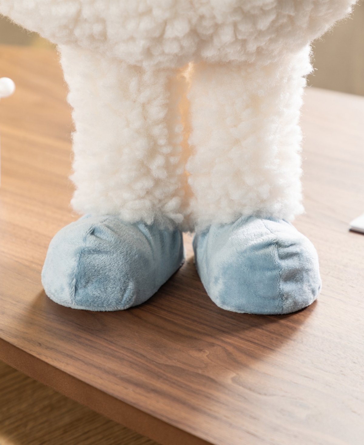 Glitzhome 22" Christmas Fabric Standing Yeti In Multi