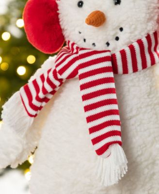 17.75" Christmas Fabric Standing Snowman