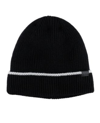 Men's 2-Piece Beanie and Ribbon Scarf Set