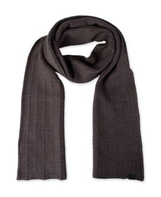 Men's 2-Piece Herringbone Knit Beanie and Scarf Box Set