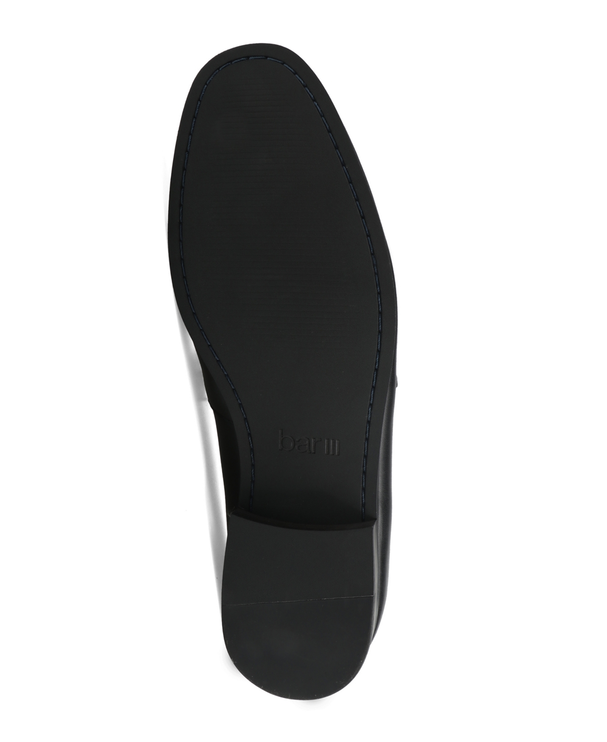 Bar Iii Men's Johnniey Leather Block Heel Loafers, Macy's Exclusive In Black