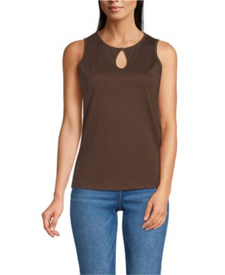 Plus Size Supima Keyhole Tank