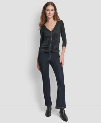 Women's 3/4-Sleeve V-Neck Top