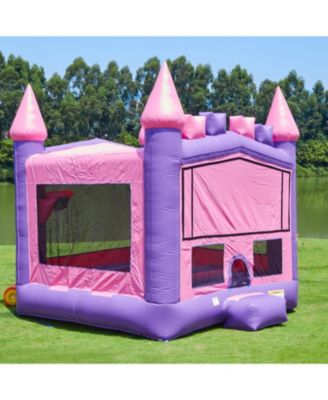Commercial Grade Inflatable Princess Bricks Bounce House with Air Blower, Indoor Outdoor Play, Kids Party