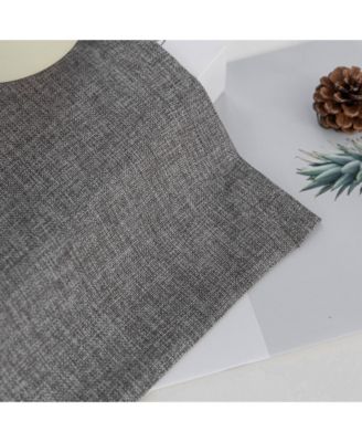 Faux Linen Texture Light Filtering Back Tab Curtains, Semi Sheer Farmhouse Window Curtains (2 Panels), 52"x84"