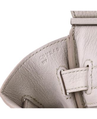 Pre-Owned Hermes Birkin 30 Handbag Light Clemence with Palladium Hardware