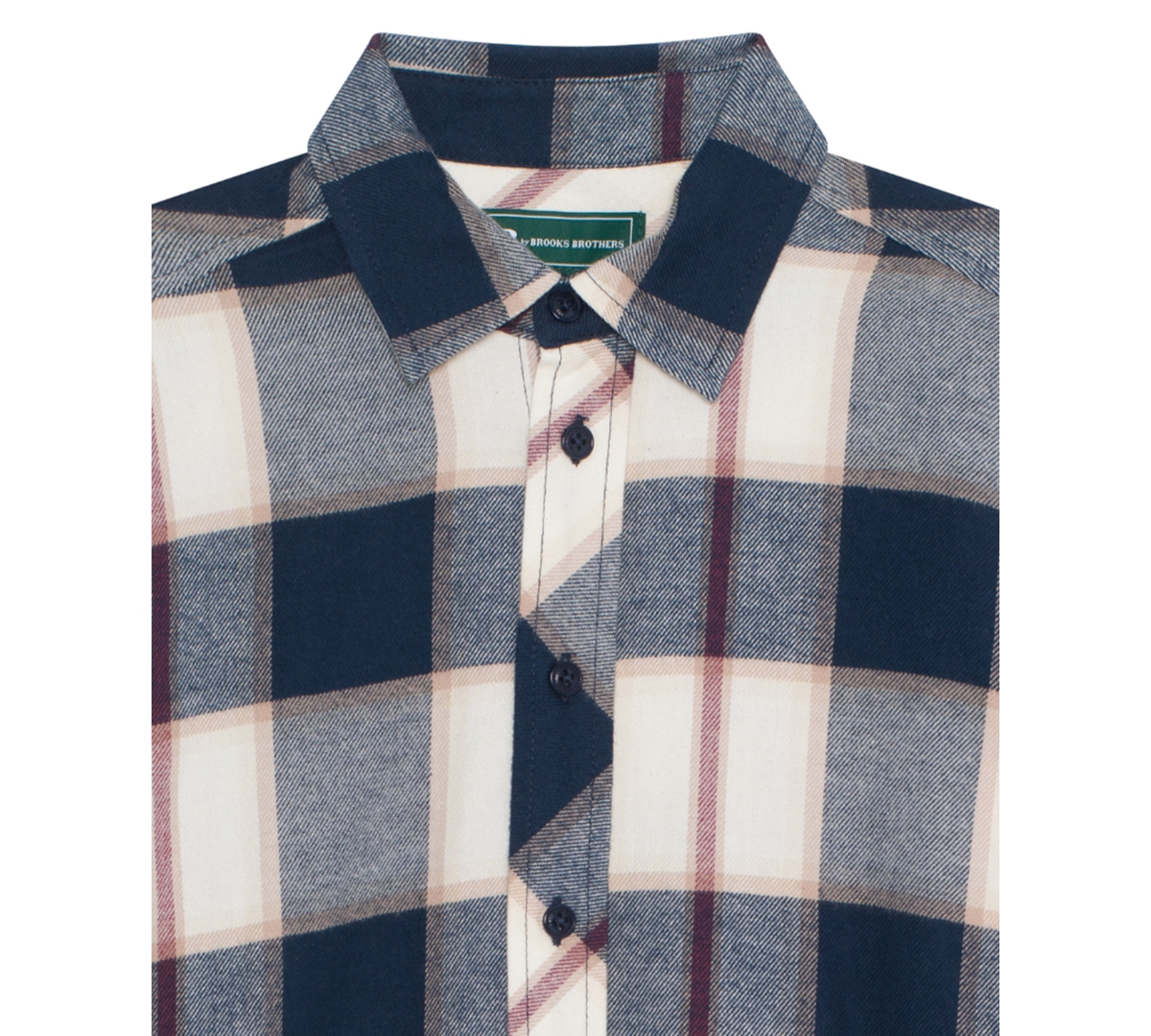 B By Brooks Brothers Big Boys Plaid Long-sleeve Shirt In Gray