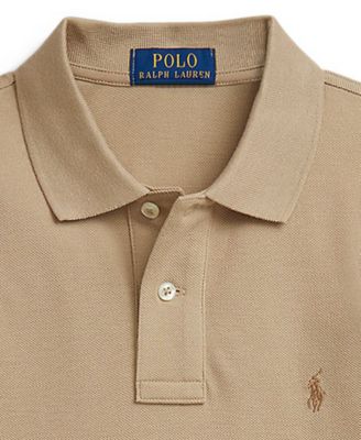 Big Boys Cotton Mesh Long Sleeve Polo Shirt