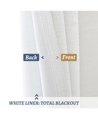 100% Blackout Cotton Blend Thermal Grommet Curtains, 2 Panels, 52"x96"