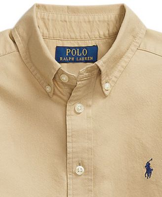 Big Boys Garment-Dyed Cotton Oxford Shirt