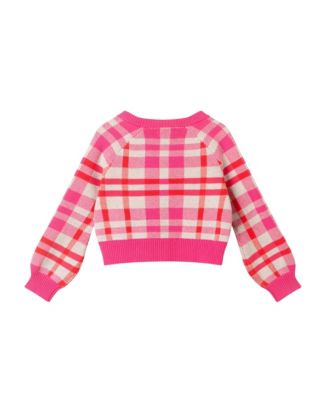 Toddler/Child Girls Plaid Cardigan
