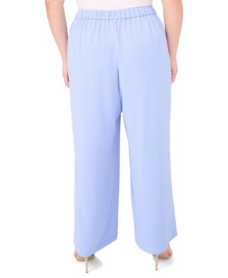 Plus Size Wide-Leg Elastic-Waist Pants