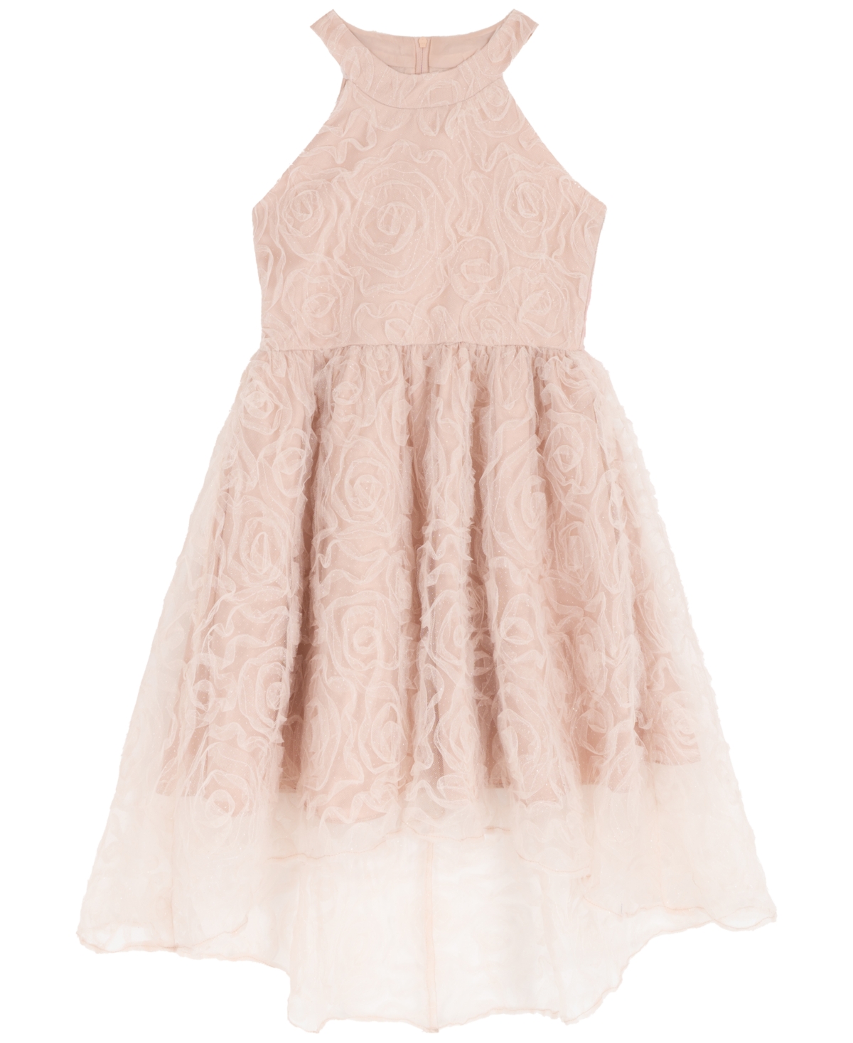Rare Editions Big Girls Glitter Soutache Social Dress In Brown