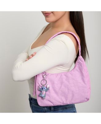 Stitch Keychain Official License, Multicolored Pave Crystal Stitch Heart Charm Keychain, Disney Bag Charm