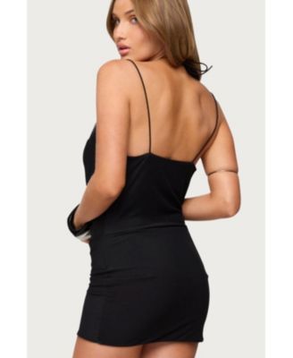 Womens Zaffia Two Piece Mesh Mini Dress