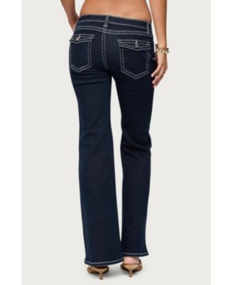 Womens Louis Contrast Low Rise Jeans