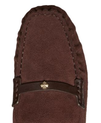 Women's Flower Stud Round Toe Moccasin Loafers