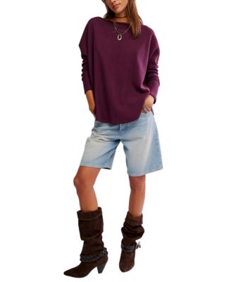 Women's Latte Blues Thermal Long Sleeve Top