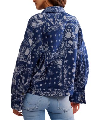 Women's Bandana Jacquard Long-Sleeve Shirt