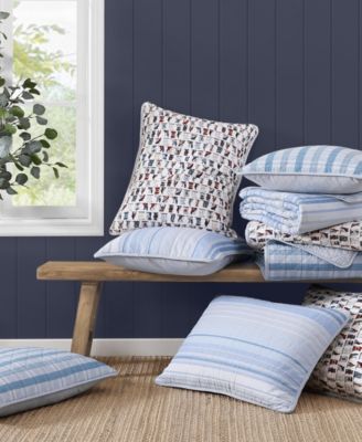 Bold Stripe Textured Cotton Reversible 2-Pc. Quilt Set, Twin