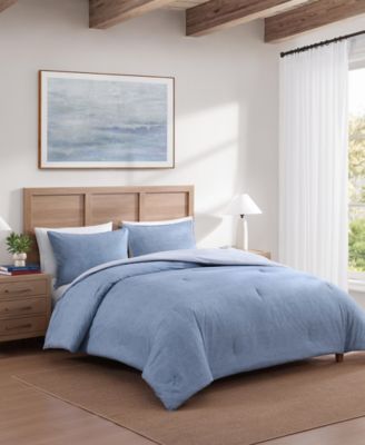 Classic Texture Cotton 3-Pc. Comforter Set, Full/Queen