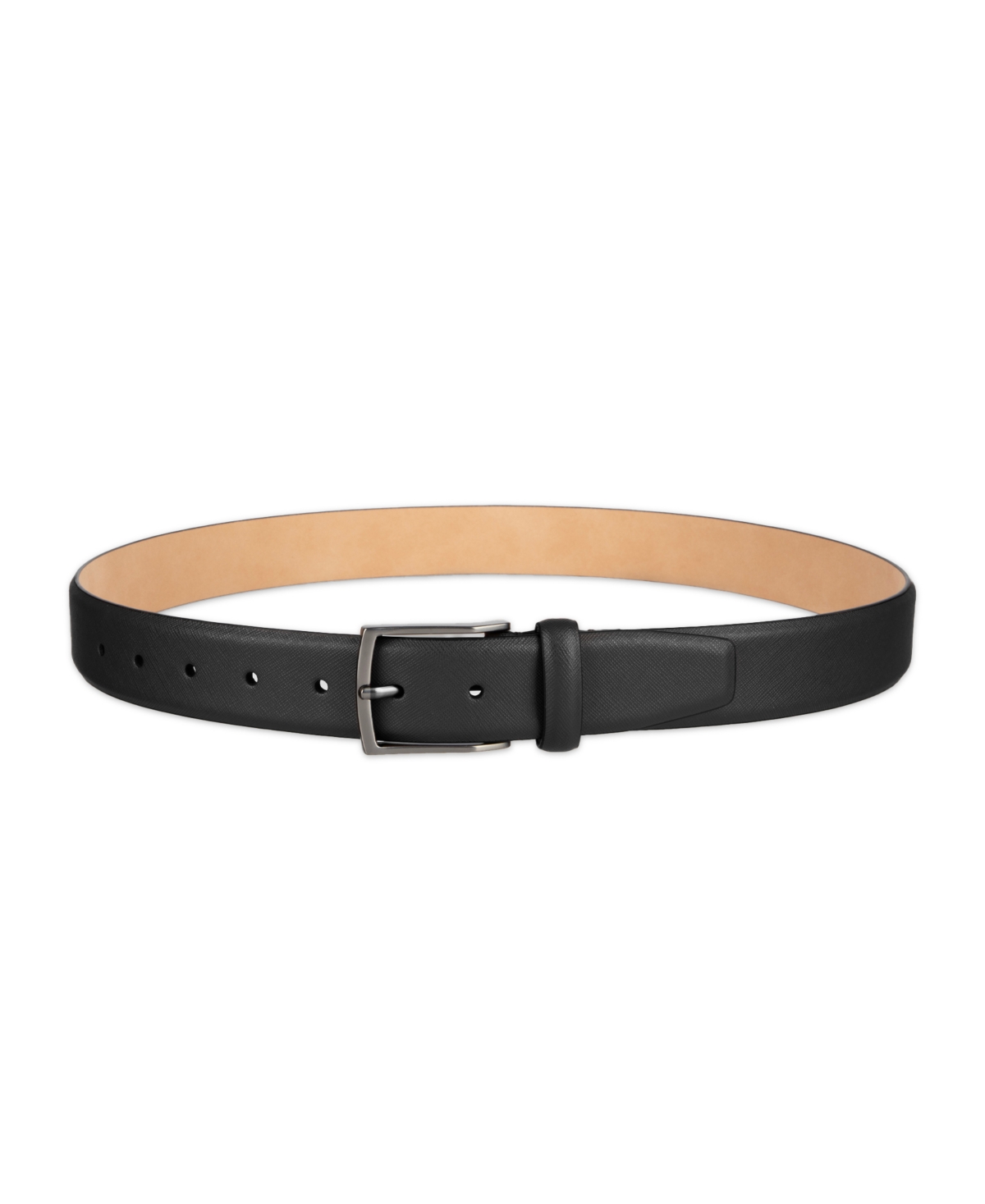 Alfani Men's Feathered Edge Dress Belt, Macy's Exclusive In Black